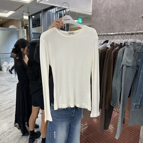 FOUNDATION天丝羊毛后背拼接t