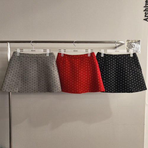 ARCHIVE-P波波点复古A字型短裙