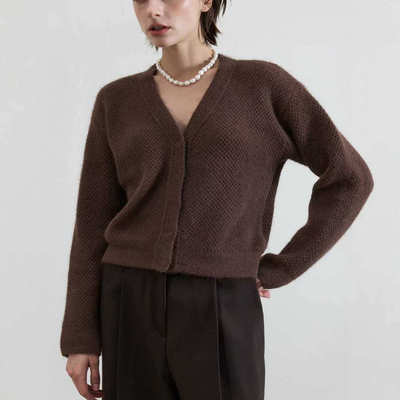 NEROLI36时髦V领系扣开衫