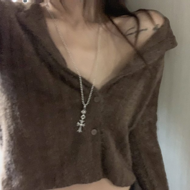 VIRKIN秋冬毛绒吊带开衫时髦套装