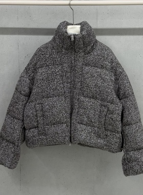 闪闪家 韩国东大门代购HELDER-P线织磨毛面立领休闲羽绒服