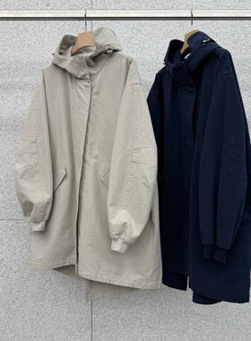 闪闪家 韩国东大门代购AT THE BAGEL春季宽大版型连帽风衣