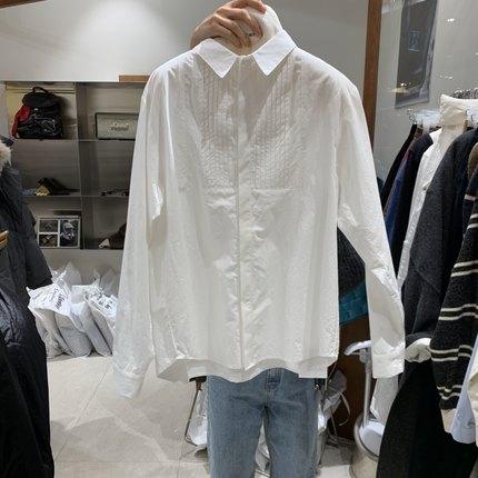 闪闪家 韩国东大门代购TEMPTING打褶气质百搭秋冬衬衫