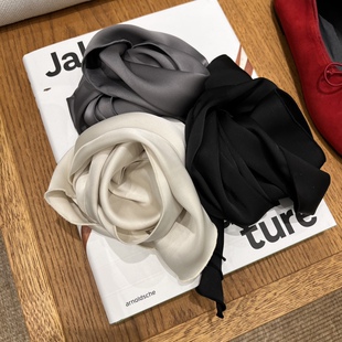 闪闪家 韩国东大门代购SELF SERVICE醋酸丝滑春款丝巾围巾