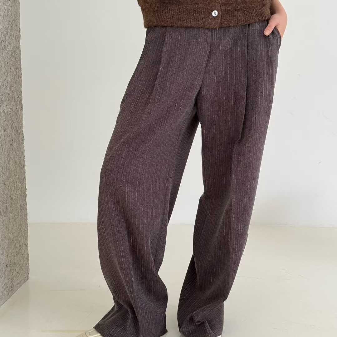 NEROLI36竖纹气质休闲西装裤