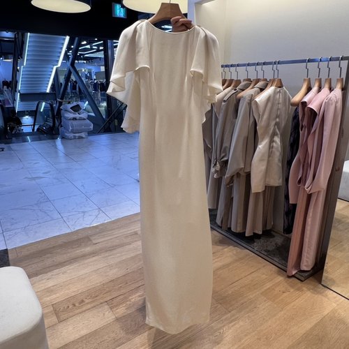 时髦披肩气质优雅礼服连衣裙