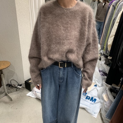 现货SSEMIENNE长绒羊毛柔软毛衣