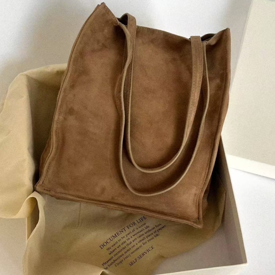 韩国东大门代购单肩复古麂皮绒