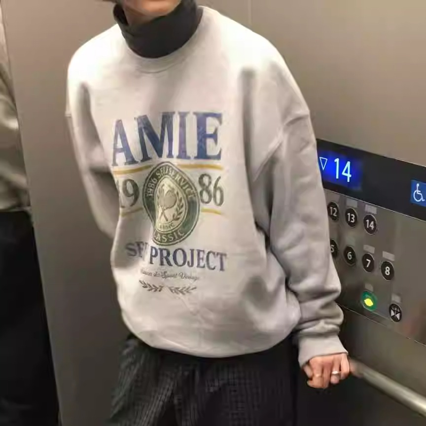 SELFSERVICE加绒字母休闲卫衣