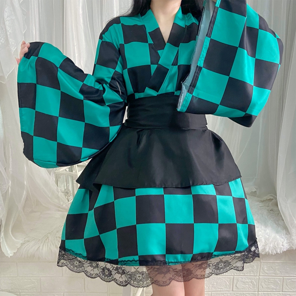 万圣节鬼灭之刃动漫cos日本和服