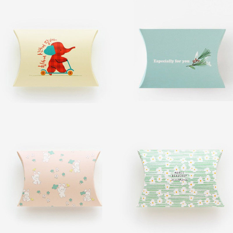 25个大号小清新枕头盒圣诞节日礼物糖果卡通创意包装牛轧糖盒子