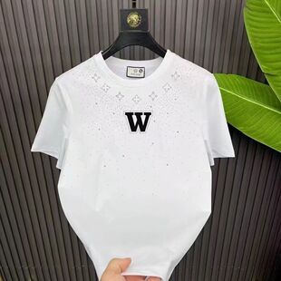 韩版印花满天星短袖休闲学生情侣上衣显瘦W宽松小众潮流上衣服