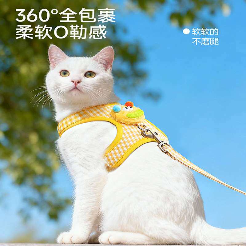 猫咪牵引绳防挣脱外出专用溜猫绳猫牵引绳