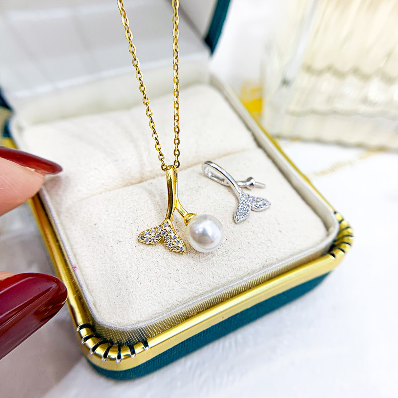 DIY珍珠小配件 S925纯银饰品 鱼尾金色银色吊坠空托 配6-8mm圆珠,饰品/流行首饰/时尚饰品新,其他DIY饰品配件,淘宝优惠券,粉丝福利购,淘宝优惠卷