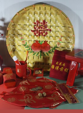 潮汕习俗揭阳出花园红木屐套装