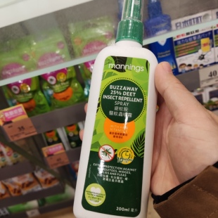 澳门代购 香港Mannings万宁避蚊胺驱蚊虫喷雾长效持久驱蚊蠓200ml