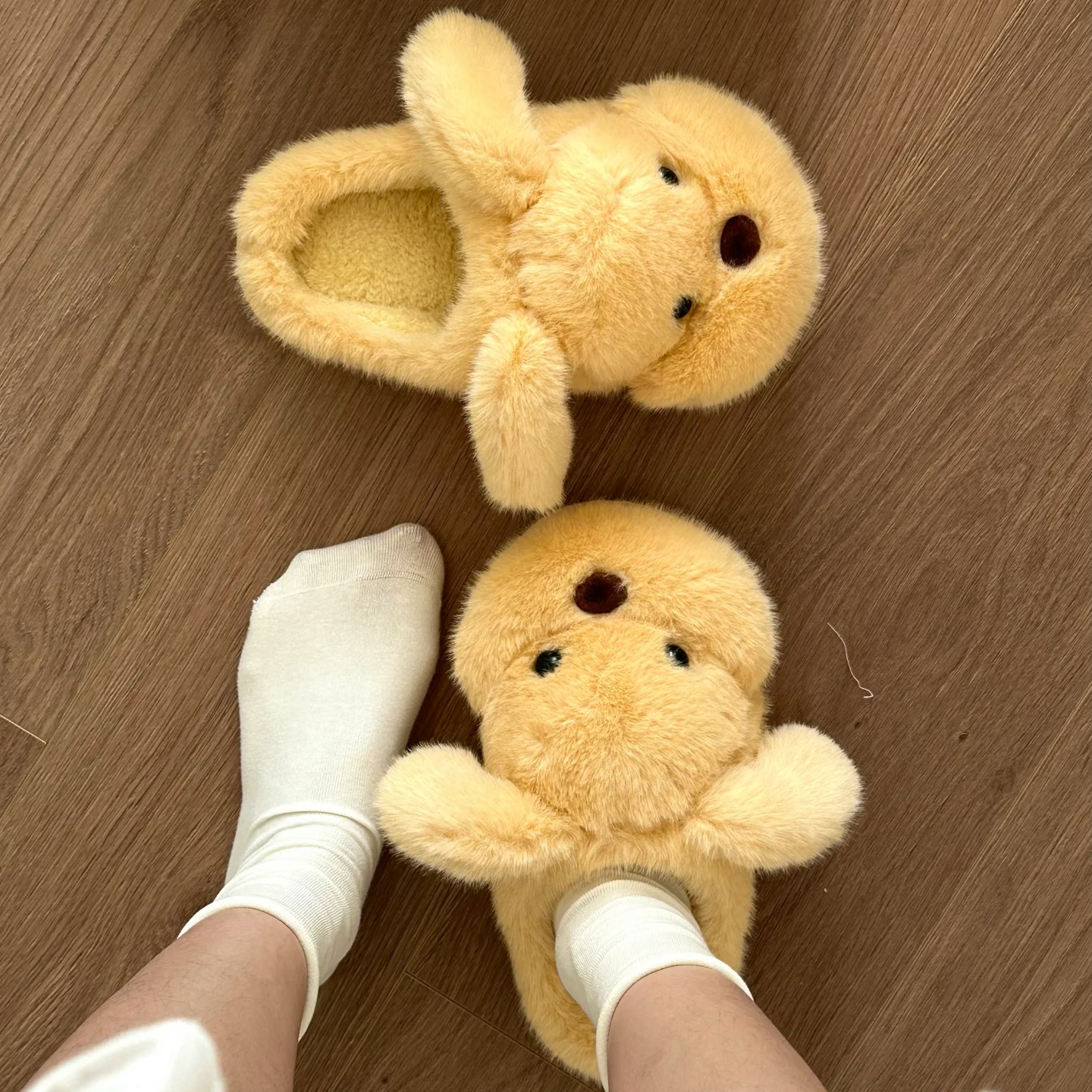 可爱小熊包头棉拖鞋女2025新款冬季室内居家厚底防滑毛绒保暖拖鞋