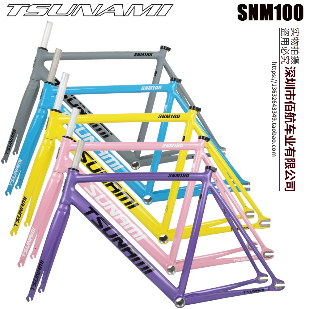 TSUNAMI Tsunami SNM100 Dead Fly Single Speed Aluminum Alloy Racing Field Bike 700C Frame