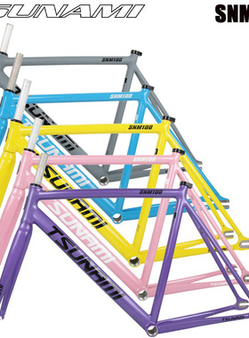 TSUNAMI海啸速那米SNM100死飞单速铝合金竞速场地自行车700C车架