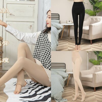 袜高腰收腹提臀水光袜加厚女士款