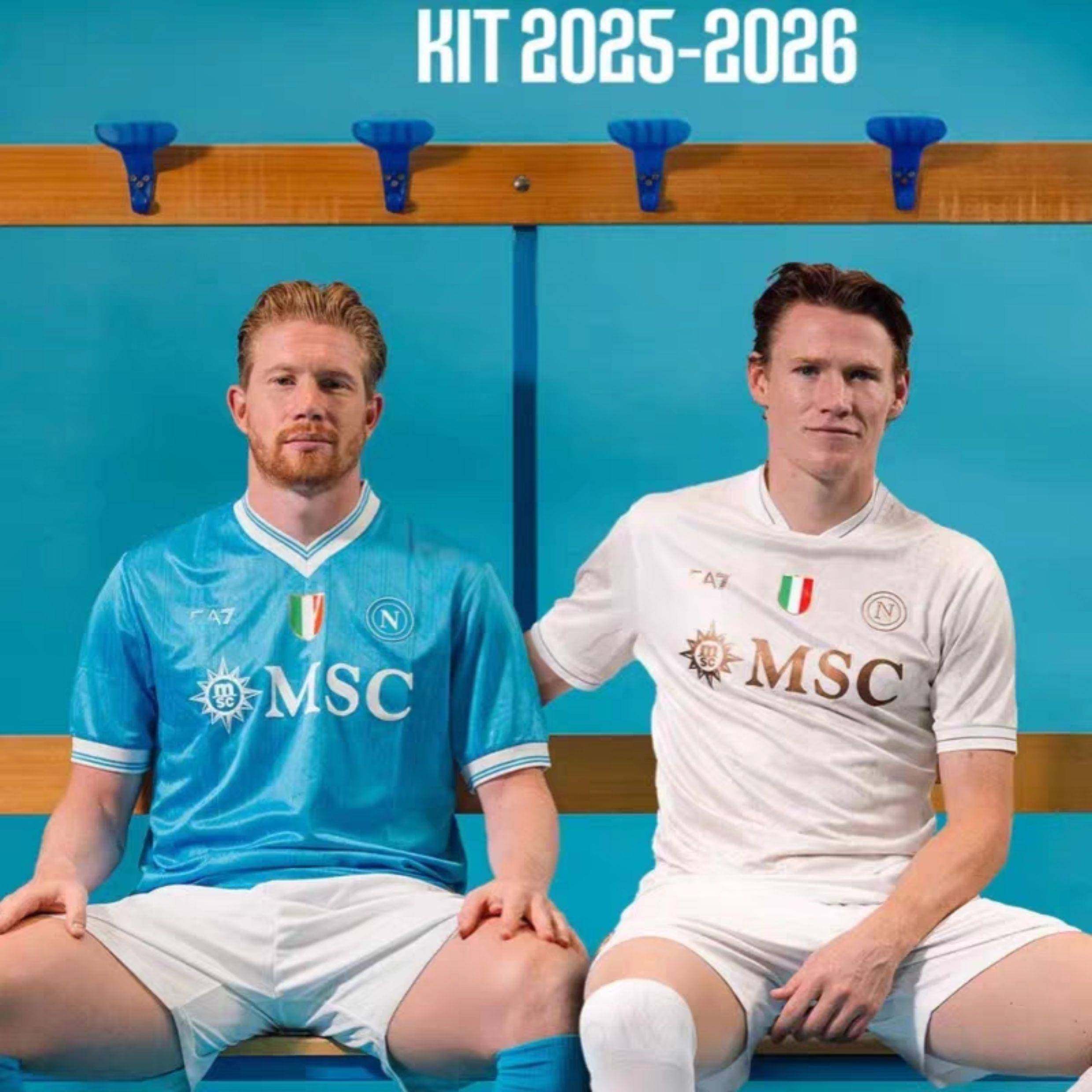 25-26那不勒斯球衣11号德布劳内9号卢卡库主场球员版正版足球服