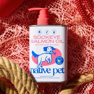 NativePet犬猫通用红鲑鱼油抗炎PA|DHA Omega-3增强鱼油补充剂