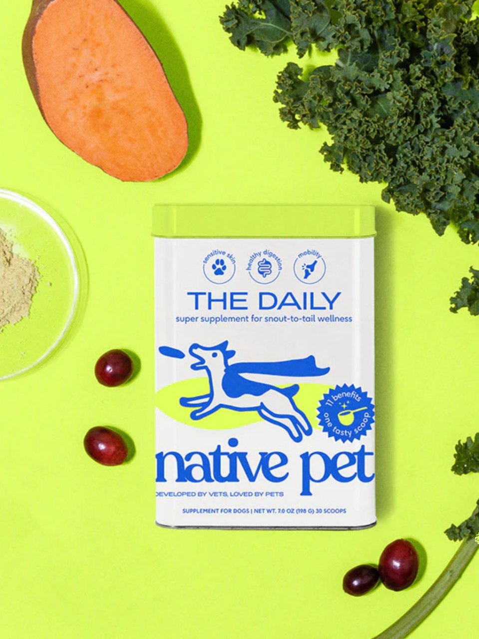 Native Pet 狗狗每日膳食补充剂 肠道膀胱敏感皮肤关节等