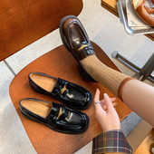 擦色牛皮 26新款 英伦学院风一脚蹬全牛皮小皮鞋 Uuuus 乐福鞋 女