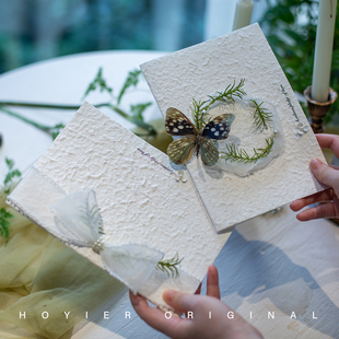 草坪婚礼户外新人誓言卡新郎新娘誓言本森系小清新原创设计誓词书