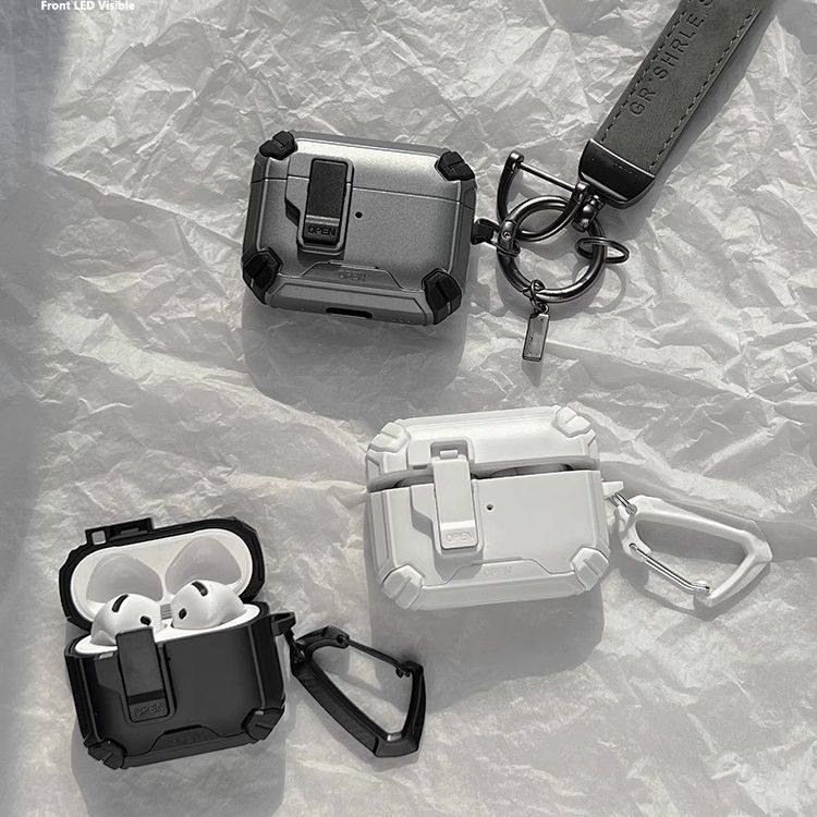 磁吸自动弹盖耳机套pro2保护套降噪版4代适用苹果蓝牙带手机支架