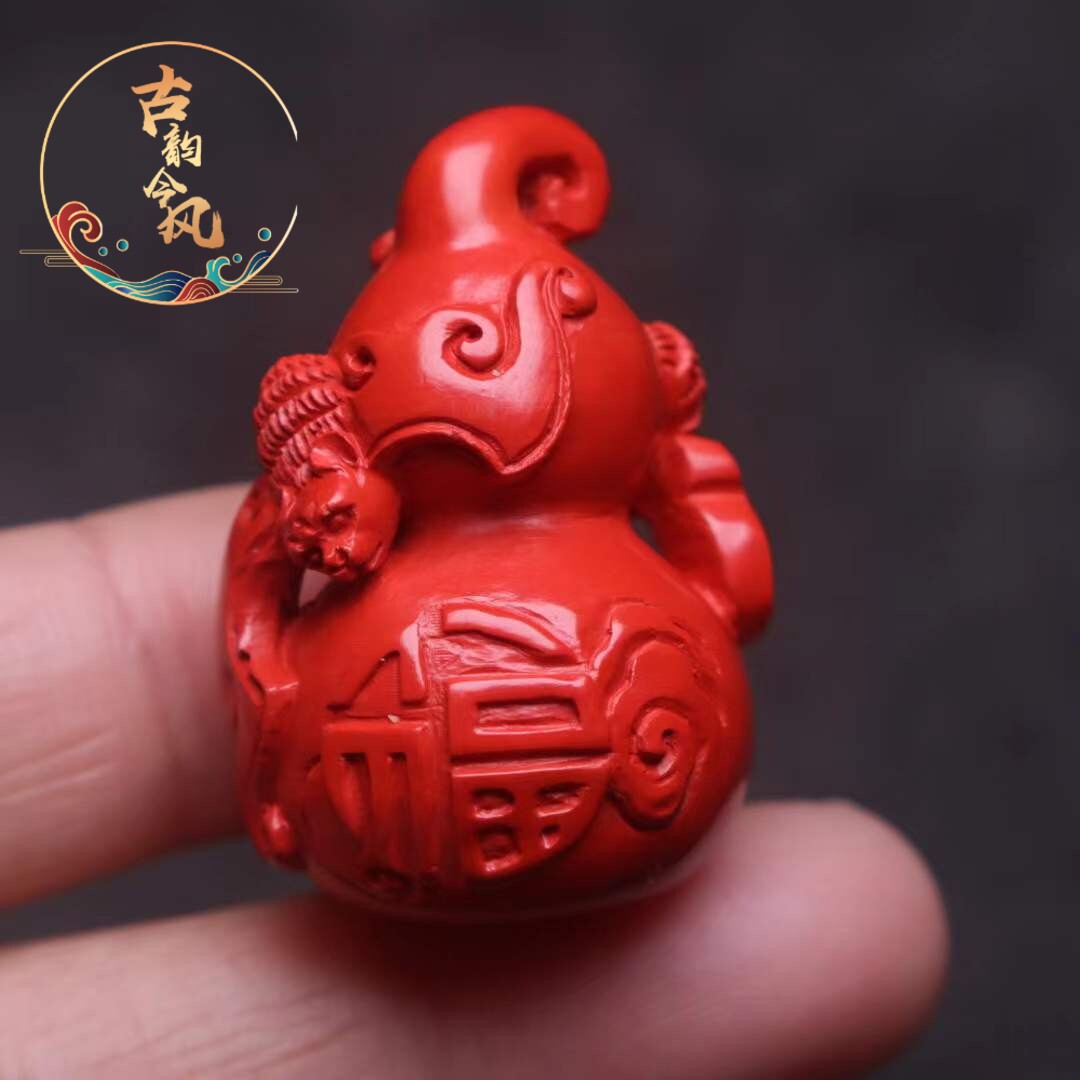 保真朱砂吊坠挂件diy饰品