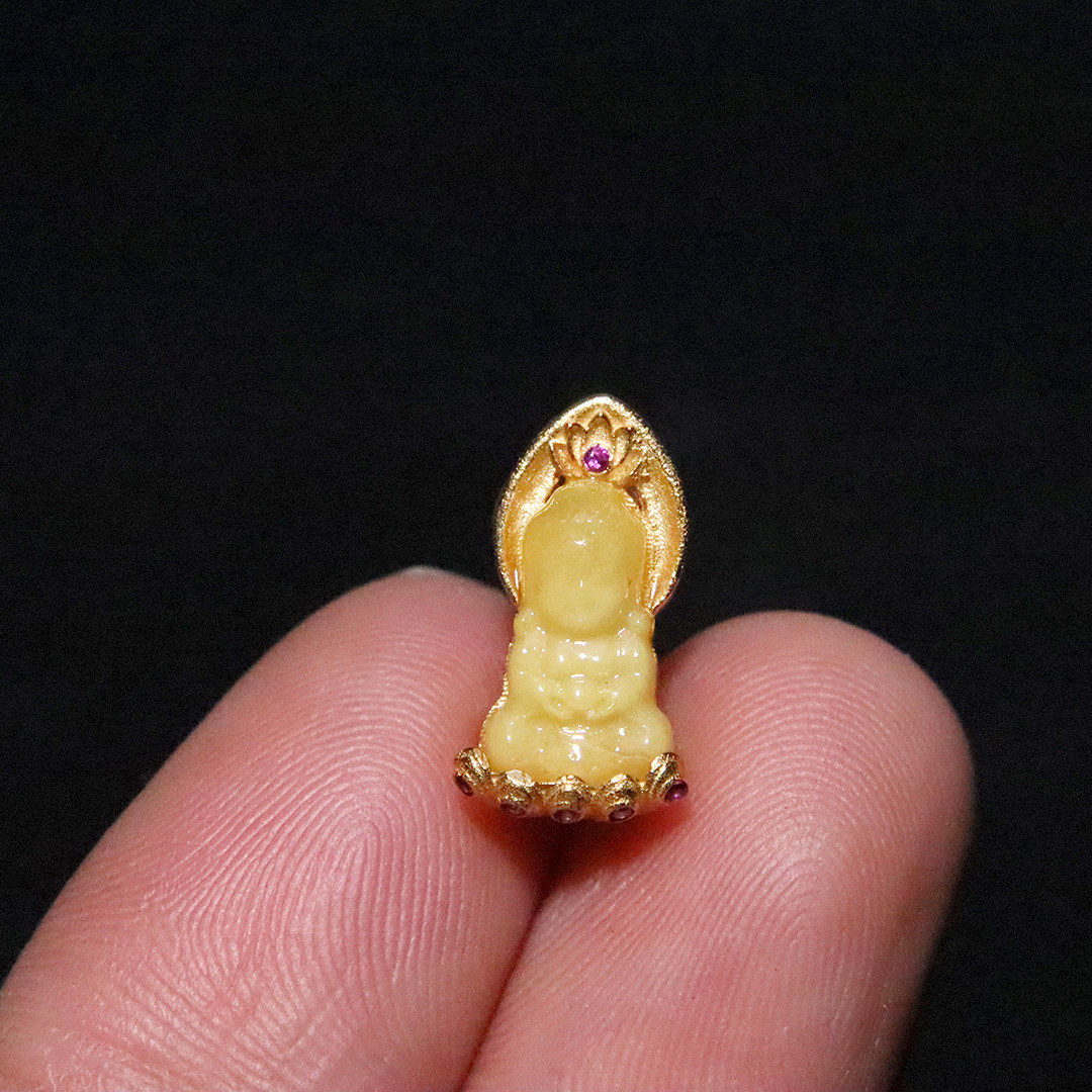 银镀金纯银925蜜蜡隔珠