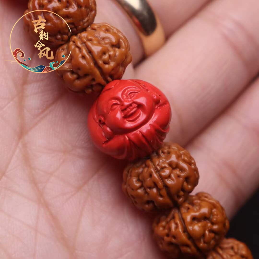 保真朱砂配珠散珠diy饰品