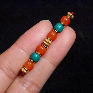 天然南红雪巴琉璃精工老型套装隔珠散珠万向轴菩提手串手链配饰