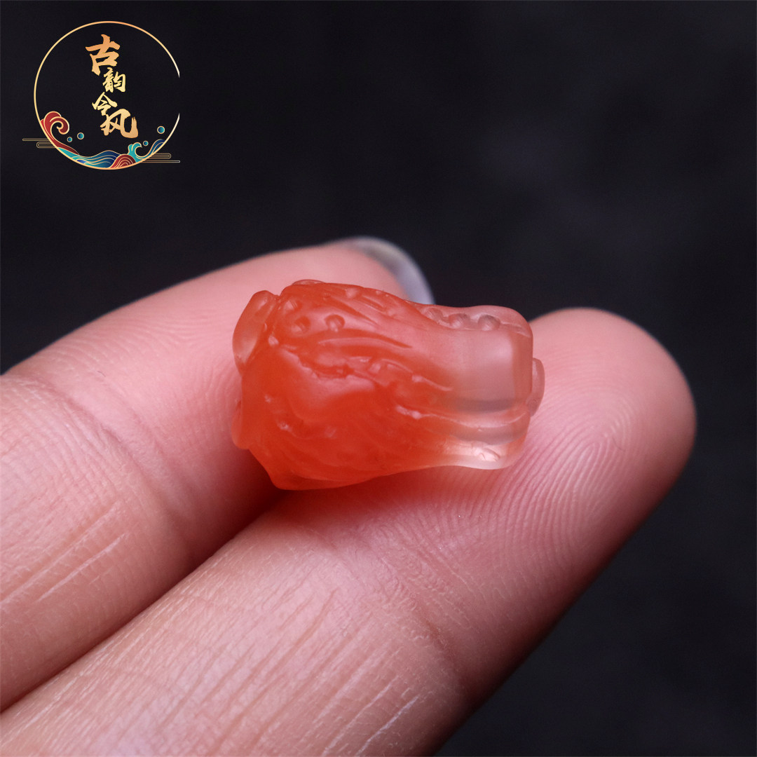 南红玛瑙白菜吊坠侧挂计数器配饰
