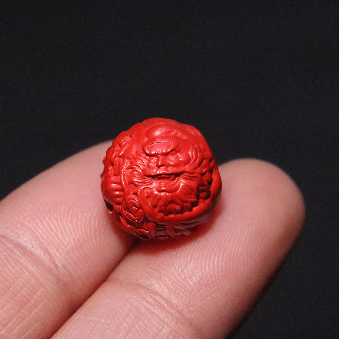 保真朱砂钟馗隔珠星月菩提配件