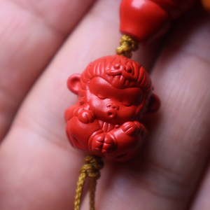 保真朱砂悟空孙小圣背云吊坠挂件手机链钥匙扣diy本命年饰品礼物