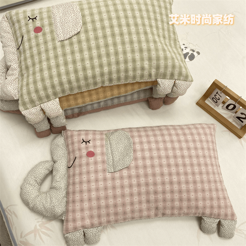 ins可爱小象立体贴布绣全棉水洗棉荞麦枕卡通儿童枕头沙发午睡枕,床上用品,枕头/枕芯,淘宝优惠券,粉丝福利购,淘宝优惠卷