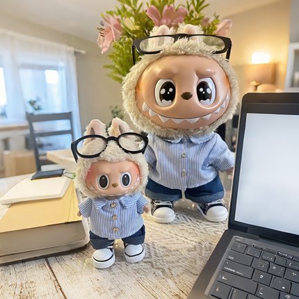 labubu娃衣夏日拉布布夏季衣服一代三代可口可乐公仔坐坐派对搪胶