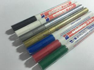 德国油漆笔艾edding迪751工业油漆记号笔 耐酒精耐高温不掉色1MM