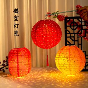 传统新年元宵中秋节日儿童手提折叠灯笼中式花灯过年布置装饰挂饰