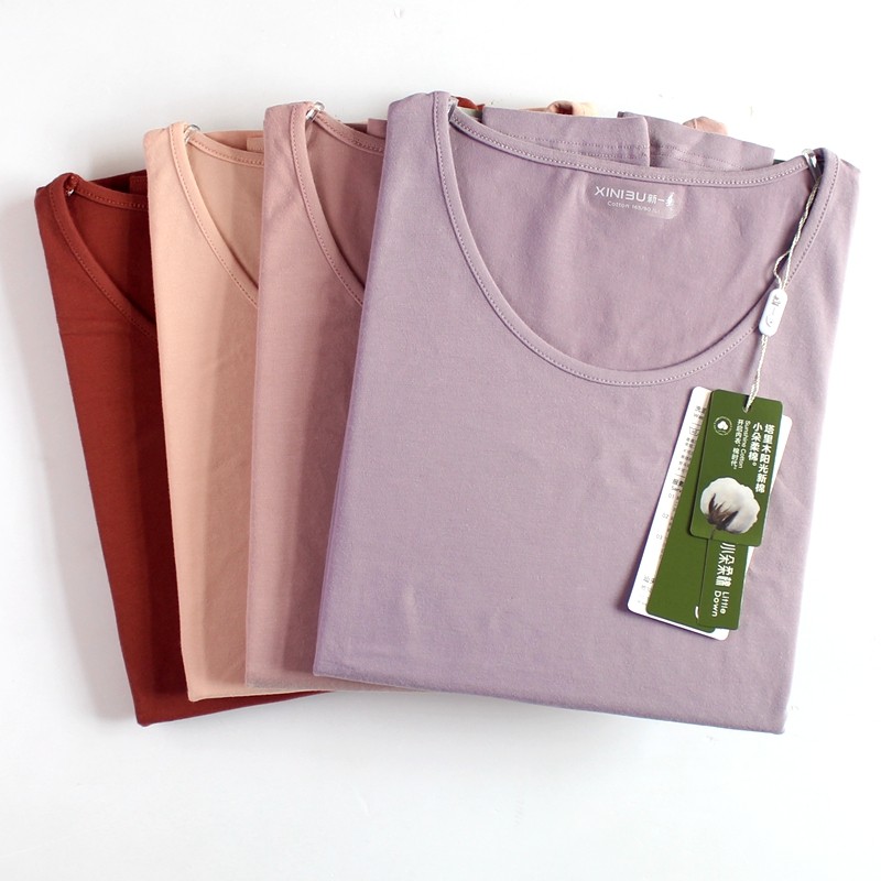 新一步女士长绒棉毛衫内衣2021秋冬打底全棉薄保暖秋衣秋裤22010