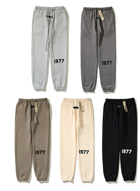 新款1977FEAR OF GOD复线ESSENTIALS纯棉长裤男女FOG休闲束脚卫裤