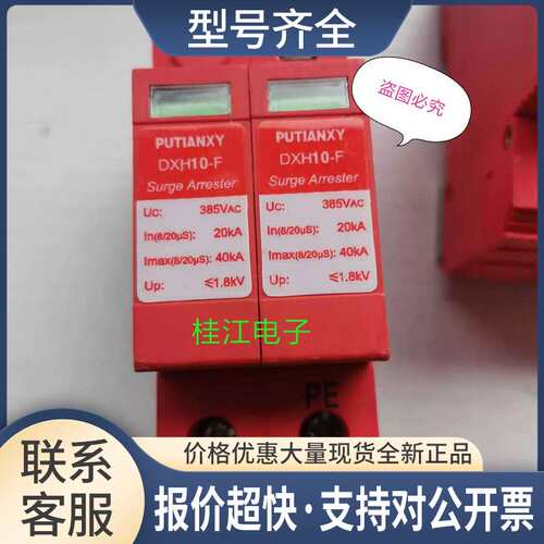 PUTIANXY普天 DXH10-F 385V DXH06-F 20kA/40kA 防雷器 2P议价