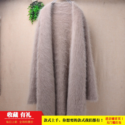 超气质秋冬中长款披风驼色软糯ins长毛貂绒宽松慵懒风外套女490