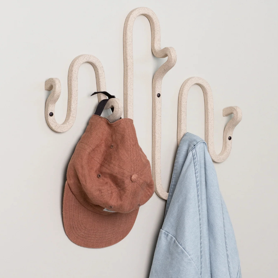 美国原装进口 Kag系列手工高级感粗陶壁挂入户衣帽架墙上挂衣架