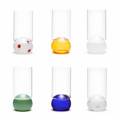 意大利原装进口 cylin系列团子手工玻璃冷水杯子果汁杯凉水杯送礼