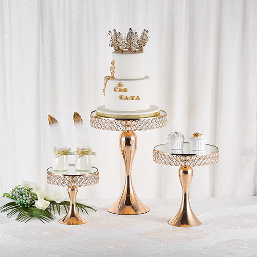 新金色欧式多层蛋糕架子婚礼茶歇甜品台装饰摆件自助餐下午茶餐具 - 封面