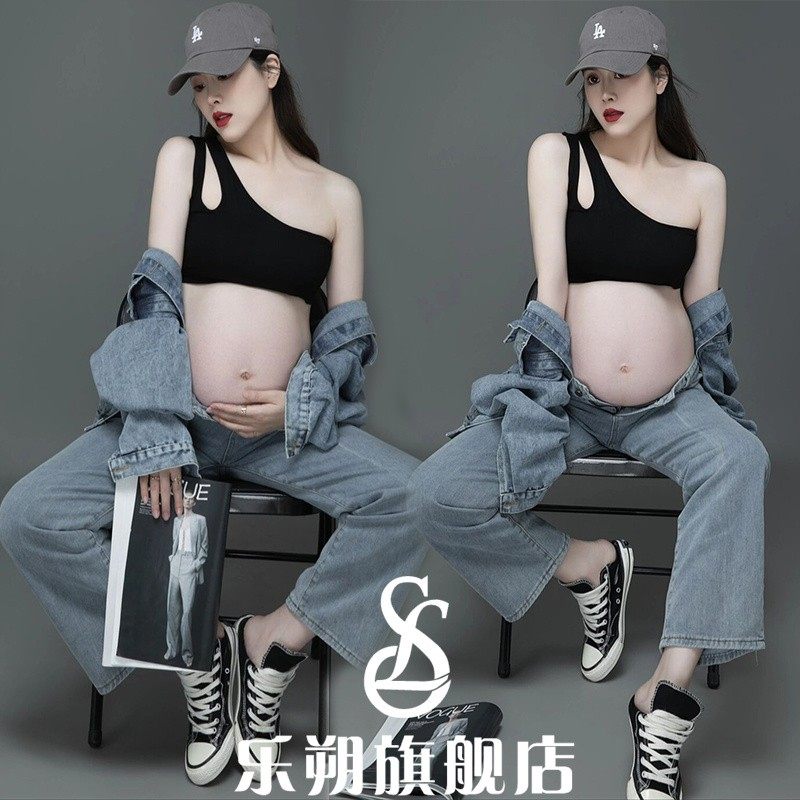 影楼工作室孕妇拍照服装个性时尚牛仔孕妈大肚艺术照写真摄影衣服,孕妇装/孕产妇用品/营养,影楼服装,淘宝优惠券,粉丝福利购,淘宝优惠卷