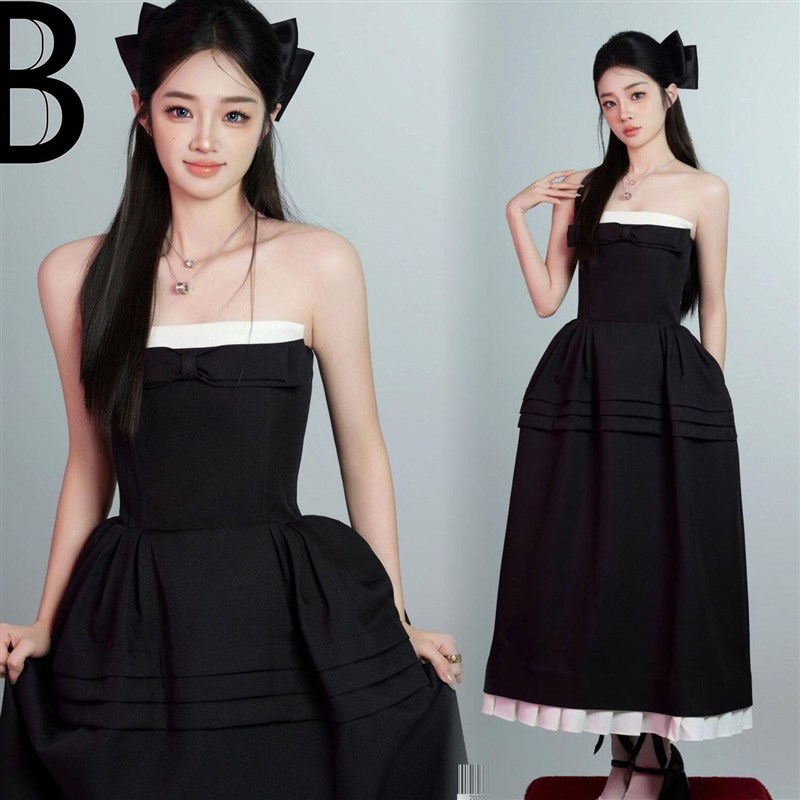 新款影楼主题拍照服装法式复古高级感赫本风婚纱摄影个人写真礼服